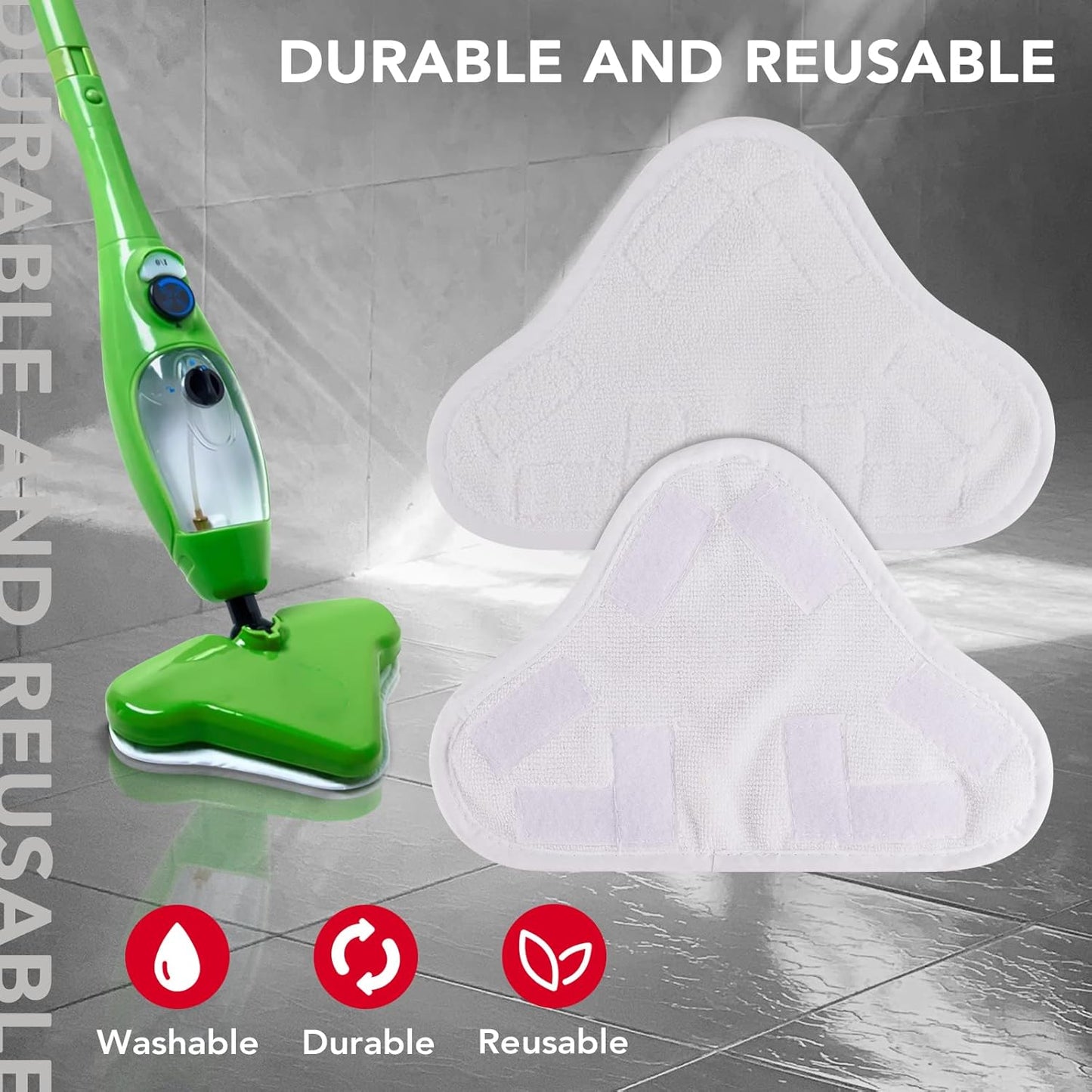 Microfiber Steam Mop Pad Replacement Compatible with H2O H20 Mop X5 Steam Steam