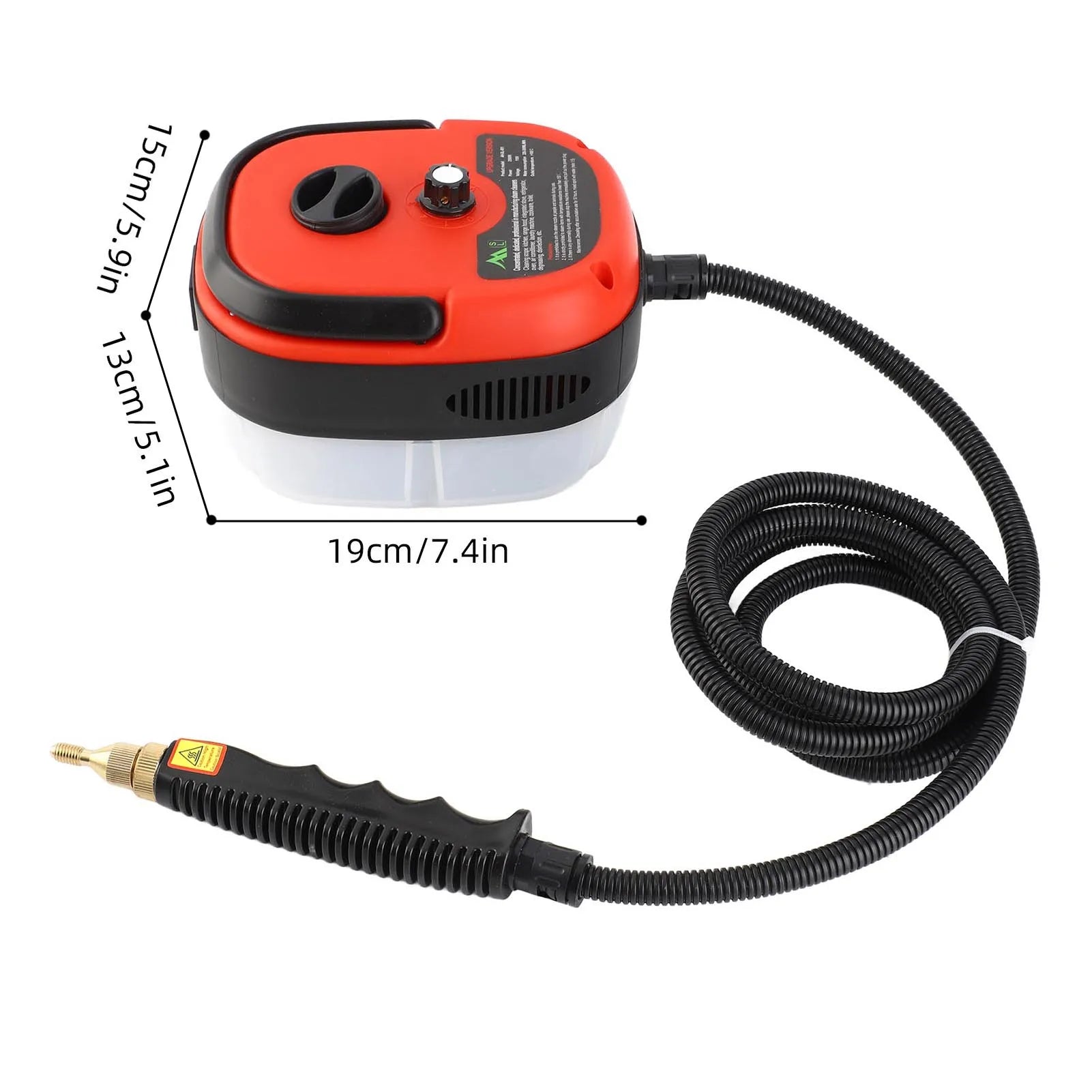 2500W Portable Handheld Steam Cleaner High Temperature Pressurized Steam Cleaning Machine with Brush Heads for Kitchen Furniture